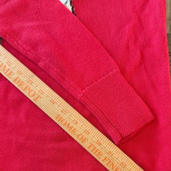 Copper Key Red Poppy Tunic Sweater Large Whimsical Dimensional Deer Holiday NEW - Picture 7 of 7